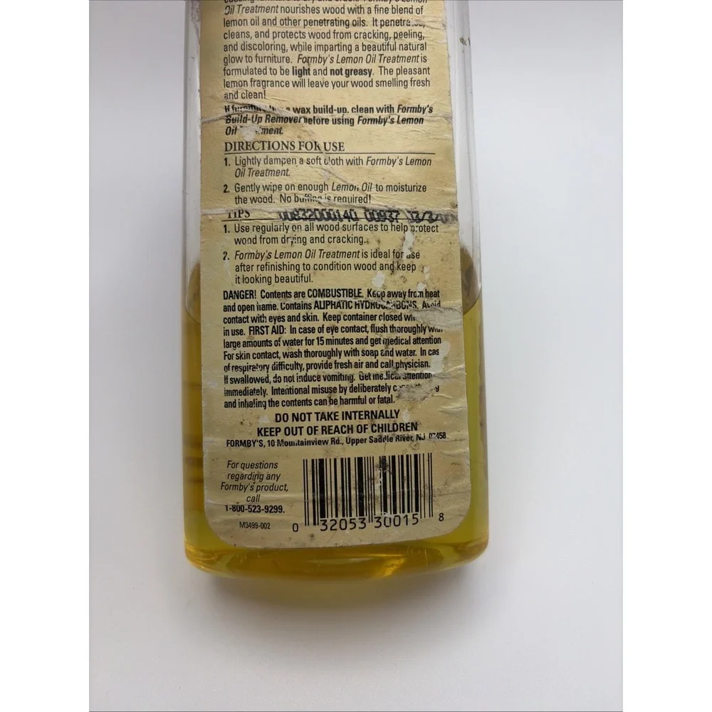 Formby's Penetrating Lemon Oil Treatment 40%‎ Full 8 oz Furniture Workshop